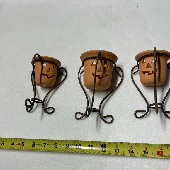 Other - Set of Three Pumpkin Candle Holders